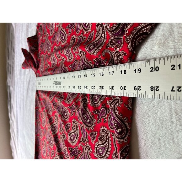 Banana Republic Womens Paisley Print Shift Dress Size 6 Red/Purple Short Sleeve - Picture 6 of 11